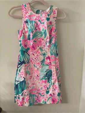 Lilly Pulitzer Floral Shift Dress in Pink, Teal, Navy